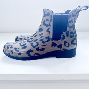 Hunter Leopard Print Chelsea Ankle Boot- SIZE 7-NWOB